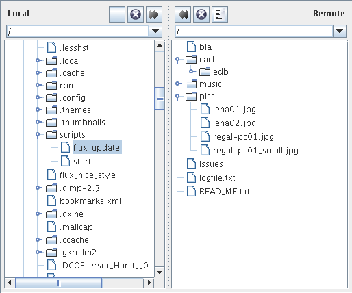 Screenshot des FileShare-Plugins